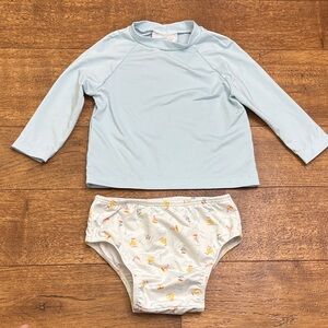 James and Lottie Swim Set Nautical Boat Themed 9mo top 6mo bottom